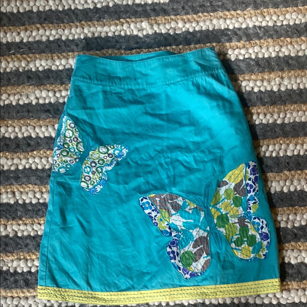 Boden Blue Embellished Pencil Skirt Casual Resort Wear